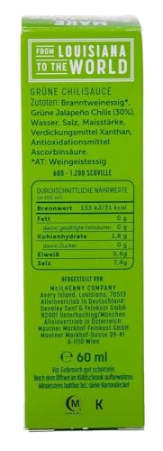 Sauce au piment Tabasco 60 ml - Lot de 5 saveurs | Rouge | Verte | Habanero | Chipotle | Ail – vue 4