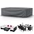 STARTWO Patio Furniture Covers, Waterproof Heavy Duty 500D Outdoor Sectional Sofa Cover, 110x84x29in Patio Cover for Outdoor Furniture with Windproof Buckles, Patio Table and Chair Set Cover, Gray
