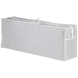 Maße: ca. 125 x 30 x 50 cm – aus wasserabweisendem, plastikähnlichem Polyethylen-Vinylacetat-Gewebe (95 g/m2), Wassersäule 1420 mm – Farbe: transparent-weiß