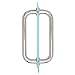 Dynasty Hardware 8" Back to Back Tubular Shower Door Pull For Frameless Shower Doors, Polished Chrome, With Trim Washers