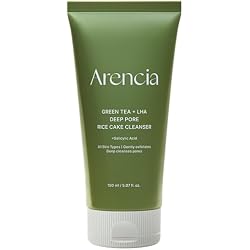 ARENCIA Salicylic Acid, Green Tea + LHA Deep Pore Rice Cake Cleanser – Deep Pore Cleansing, Acne Face Wash, Blackhead Remover, 5.07 fl oz