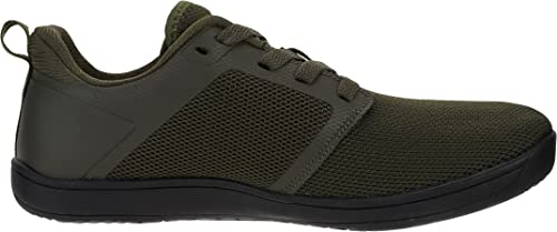 Joomra Tênis masculino minimalista descalço Zero Drop | Bico largo, W83 | Verde exército, 7 Wide