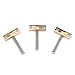 3-Pack Compensated Brass For Wilkinson Guitar Bridge Saddle Set for Tele/Telecaster Vintage Electric Guitar - Barrel Style Replacement Parts (Enhanced Intonation)