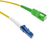 Elfcam® - 3 metry kabel światłowodowy SC/APC do LC/UPC jednomodowy Simplex, 9/125 μm Optyczna Podwiązka LSZH