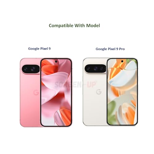 Image of ScreenUp Tempered Glass For Google Pixel 9 / Pixel 9 Pro - Ultra Clear, 9H Scratch Resistant, Full Coverage, Easy Install Screen Protector