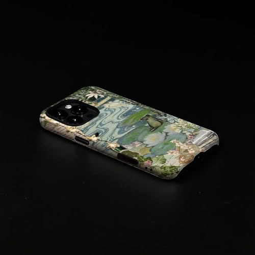 Akinmi Case for iPhone 16 Pro,Aesthetic Frog Pond Splice Exquisitely Pattern Double Protective Phone Cover Cases Soft Silicone for iPhone 16 Pro by Akinmi - Used condition - Image 4