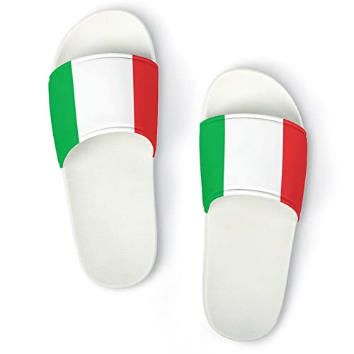 Italian Flag House Sandals Non Slide Bathroom Beach Slippers for Men Women