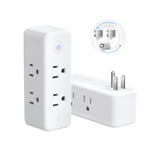 Image of TROND 360 Rotating Surge Protector Outlet 2 Pack with 6 Grounded Sockets
