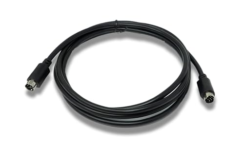 System-S Cable S-Video de 180 cm DIN de 8 pines macho a macho, color negro