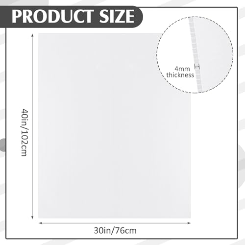 Image of Patelai 30 Pcs 24 x 36 Inches Corrugated Plastic Sheet Corrugated Poster Board 4mm Thick Waterproof Blank Board Sheets Plastic Yard Sign for Garage and Estate Sale, Indoor and Outdoor Use(White)