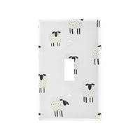 Wassud Light Switch Cover Plate Cute Cartoon Sheep Decorative Outlet Covers Wall Plate for Electrical Outlets Single Toggle 4.53 x 2.76 Inch
