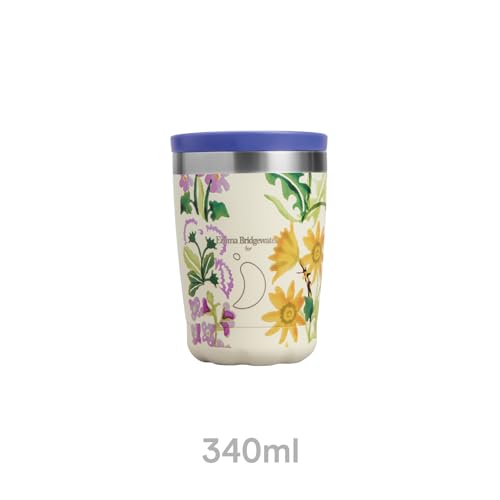 Chilly's Original Coffee Mug - Reusable Travel Mugs with Lid - Vacuum Insulated Double Wall Vacuum Insulated Mug - Stainless Steel - 12oz - Wildflower Walks