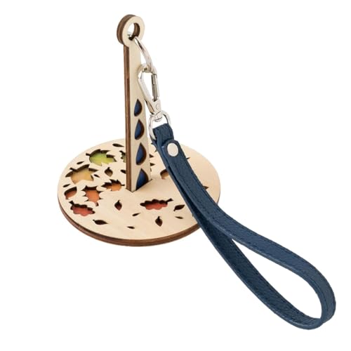 Soporte Lana Giratorio, Soporte de Hilo para Tejer, Dispensador de Hilo de Madera, Porta Ovillos Giratorio de Lana, Accesorios de Ganchillo y de Punto
