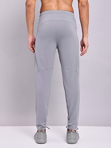 Image of TECHNOSPORT Mens Polyester Slim Fit Activewear Track Pant with SPF50+ for Running, Workout Wear Antimicrobial & Quick Dry
