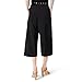 DEE OCLEPPO Women's Mariana Belted Wide Leg Cropped Pant Standard, Black