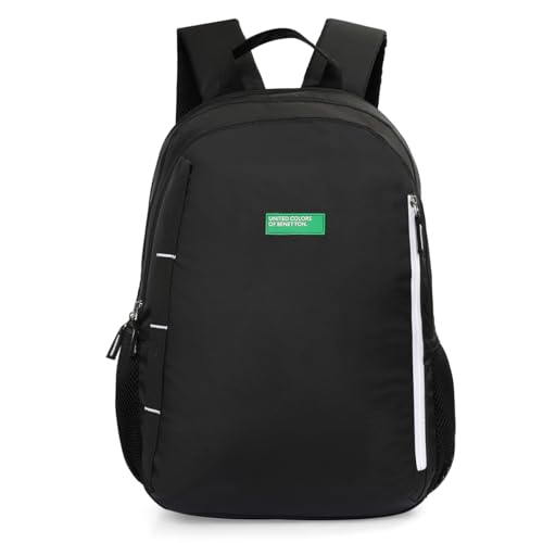 Image of United Colors of Benetton Fabio 30L Backpack, Water-Resistant, 3-Compartment Design, Stylish & Functional for College & Travel, with 1-Year Warranty