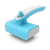 Cepillo deslizante para perros y gatos – Peine de aseo autolimpiante para pelo largo y corto