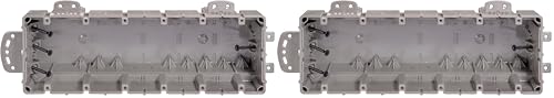 Image of Southwire MSBMMT6G 6 Gang Multi Mount Device Box with Depth Adjustable, Heavy Duty 42lb, Gray (Pack of 2)