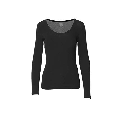 Womens Heat Plus Baselayer Top, Black, Medium #TOP1