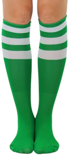 Image of ToBeInStyle Women's Premium Below Knee Athletic Socks w /Contrasting Wide Stripes