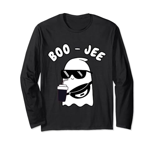 Spooky Season Cute Ghost Funny Halloween Boujee Boo-Jee Maglia a Manica
