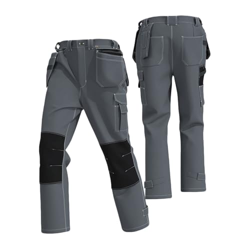 Cargo Pants for Men Multifunctional Color Block Work Pant with Pocket Fashion Straight Casual Outdoor Work Trousers2