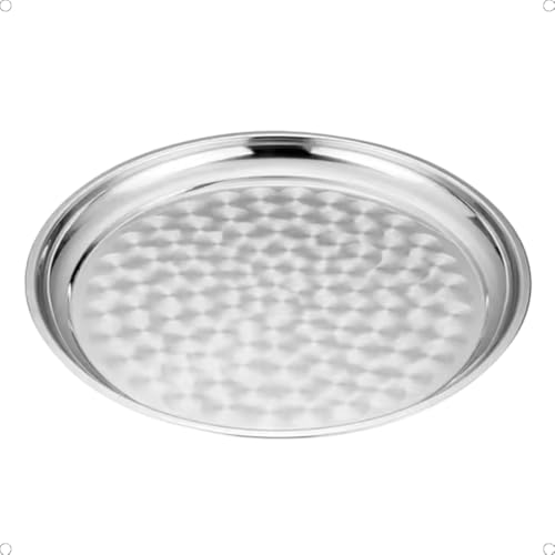 Forma de Pizza de Aço Inoxidável Redonda - 30cm