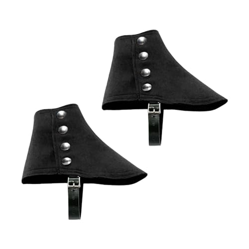 JISADER Gangster-Gamaschen, Herren-Gamaschen, 20er-Jahre-Gamaschen, für Erwachsene, 1920er-Jahre-Schuhüberzüge, Druckknopf-Gamaschen, Schwarz