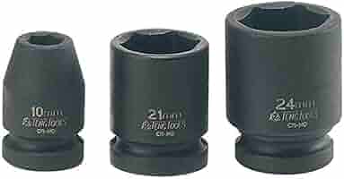Teng Tools Schlag-Stecknuss 24 Mm – 1 Zoll Antrieb, 6-Punkt, Aus Chrom-Molybdän-Stahl, Für Hohe Drehmomente