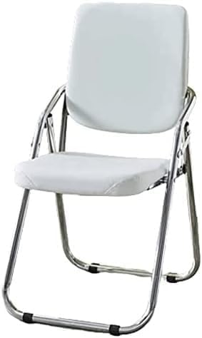 Portable Folding Chair with High Resilience Cushion for Buskin Parlour Study and Office Carbon Steel Dining
