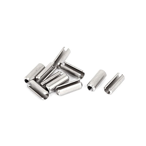 Aexit M4x12mm 304 Clamps Stainless Steel Split Spring Roll Dowel Pins Strap Clamps Fasteners 10Pcs