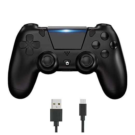 YUYIU Aggiornamento Wireless Controller per Ps4 Remote Plays-tation 4/Slim/Pro/PC, Controllori con Doppio Vibrazione Shock Speaker, Jack per Cuffie Touch Pad Six Axis Motion Control (nero)