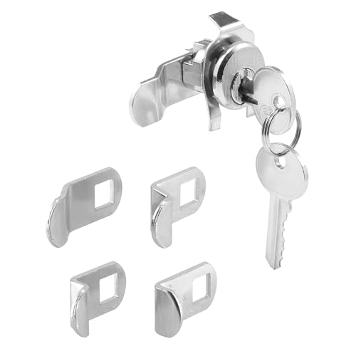 Prime-Line S 4140 Mailbox Lock Replacement Multipurpose Lock for Several Brands ILCO 1003M Keyway Opens Counter-Clockwise with 90 Rotation Nickel Finish (1 Set)