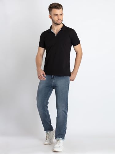 Image of Status Quo Men's Polo T-Shirt | Rich Cotton Blend | Slim Fit | All Day Comfort | Contrast Inner Placket | Polo Collar