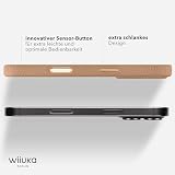 WIIUKA Etui do iPhone 17, skórzane etui z Niemiec, skórzane etui na telefon komórkowy, etui premium, etui na telefon komórkowy, etui, łańcuszek do zawieszenia, skiin loop, brązowe cappuccino