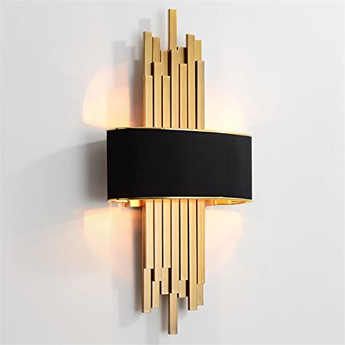 Lámpara de pared LED de metal dorado de 90-260V para el dormitorio