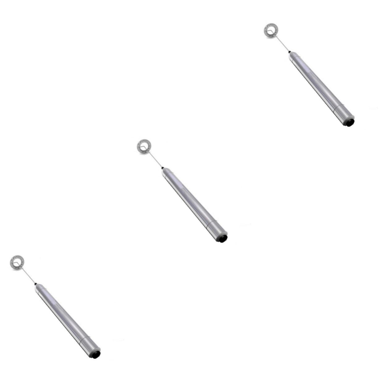 BESTonZON 3pezzi Montalatte Elettrico Acciaio Inossidabile Schiumatore Portatile Per Latte e Caffè Mixer Batteria Per Cappuccino e Cioccolata Calda Facile Da Usare e Pulire