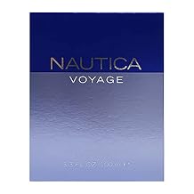 Nautica Voyage Eau De Toilette for Men - Fresh, Romantic, Fruity Scent Woody, Aquatic Notes of Apple, Water Lotus, Cedarwood, and Musk Ideal Day Wear 3.3 Fl Oz
