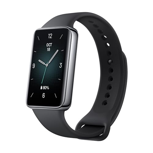 Image of HONOR Band 9 (Black) | 1.57-inch AMOLED Display | Curved Edge Design | Upto 14 Days Battery Life | 5ATM | 60Hz Refresh Rate | BT5.3 | SpO2, Heart Rate, Sleep, Stress & Menstrual Cycle Tracker
