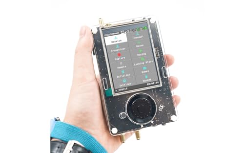 PortaPack H4M + HackRF One (Type C Port) 1MHz-6GHz Frequency RTL Software Defined Radio Sets HackRF One Kits with Antennas Arcylic Case SDR Transceiver and Receiver Hacking Tools