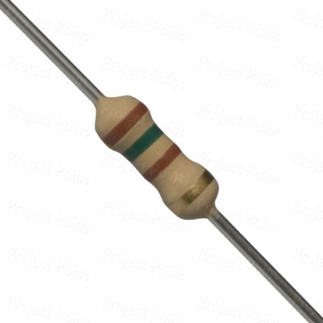 Image of BRANDED Carbon Film Resistor 1 /4 watt 4 Band Tolerance 5% - Total 100pcs Value (150 Ohms)