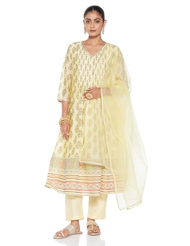 Image of Amazon Brand - Myx Women's Kurta Pant Set with Dupatta| Salwar Suit (Available in Plus Sizes)