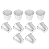 Tofficu Molde para Hornear de Aleación de Aluminio Mediano 12 Piezas, Tazas para Mousse y Pudín Base Antideslizante, Apto para Postres y Gelatinas en Cocina Doméstica