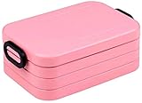 Mepal - Fiambrera Bento Take A Break midi - Lonchera Con Bento Box - Lunch Box para Sándwiches, Pequeños Tentempiés y Sobras - Merienda & Almuerzo - Con Compartimentos - 900 ml - Nordic Pink