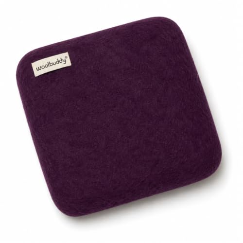 Image of Woolbuddy Needle Felting Mat 6 x 6 x 1.5 Inch (Purple), Pure Wool Felt Pad