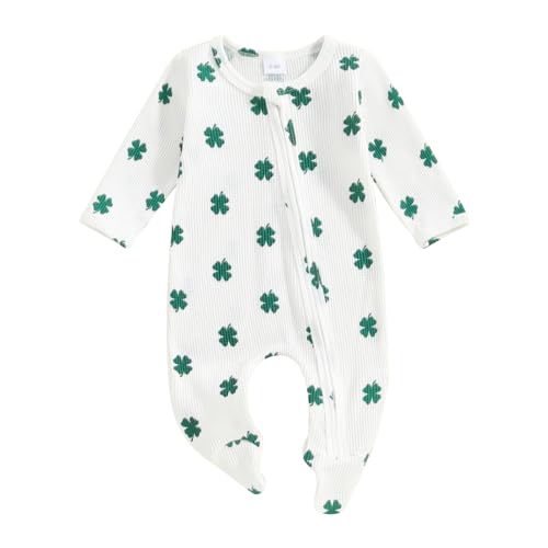 Image of YINGISFITM Baby 3 6 Months Girl Clothes Newborn Onesie Ruffle Long Sleeve Ribbed Romper Jumpsuit One Piece Hospital Outfit
