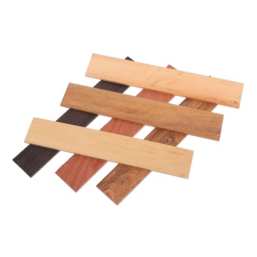 Mikikit 6pcs Natural Textured Planks Replacement Garden Bench Slats DIY Wooden Panels
