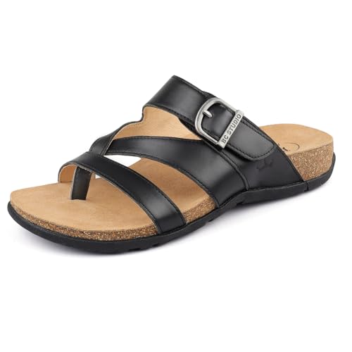 BCSTUDIO Women's Comfortable Orthopedic Flip Flop Sandals with Arch Support