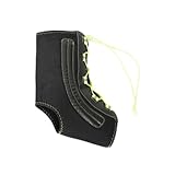 Colaxi Ankle Brace Ligament Sprain Protector Lightweight Nonslip Ankle Stabilizer Drop Foot Brace for Gym MMA Sports Sparring Karate, Black Green