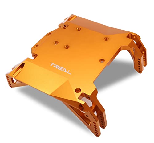 Image of TREAL Ryft Skid Plate Aluminum 7075 CNC Machined, Center Skid Board Compatible with Axial Ryft RBX10 Upgrades Ryft RBX10 Chassis Skid Plate AXI231025 (Orange)